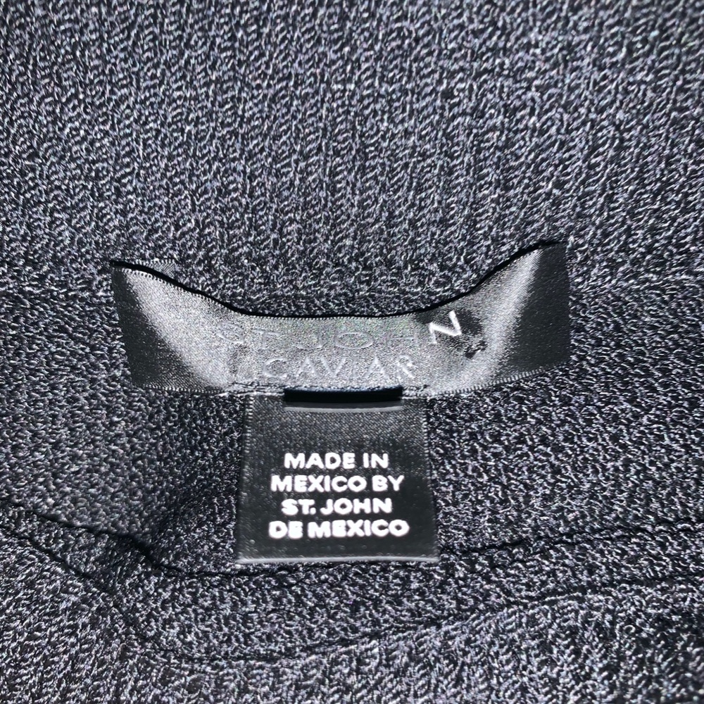 St. John BLACK CAVIAR SUIT - BLACK - SIZE 10 - Picture 3 of 4